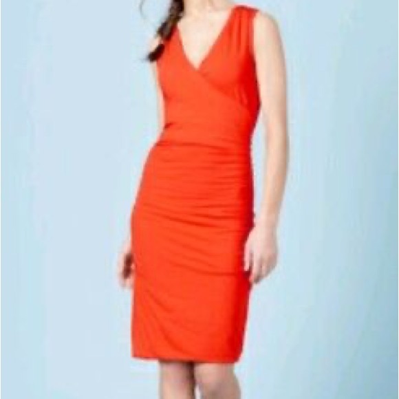 Boden Crossover Ruched Dress - Picture 2 of 11